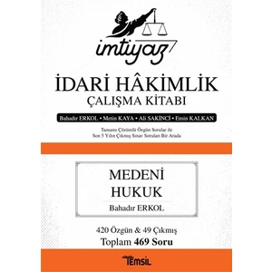 İmtiyaz İdari Hakimlik Çalışma Kitabı Medeni Hukuk  - Metin Kaya