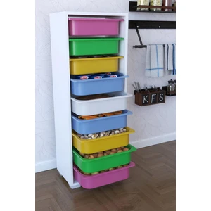 Mutfak Dolabı 9 Sepetli  Çok Amaçlı Dolap - Renkli