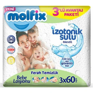 Islak Mendil Izotonik Sulu 3'lü Avantaj Paketi 3 x 60 Adet