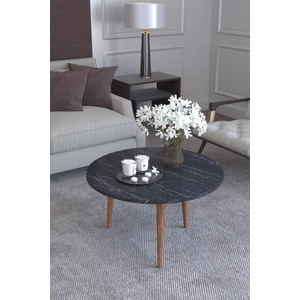 Paris Orta Sehpa Orta Masa - Siyah Mermer