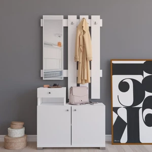 Orkide Vestiyer Portmanto Takımı - Beyaz