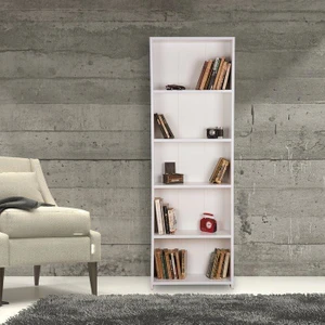 Pınar 5 Raflı Kitaplık - Beyaz