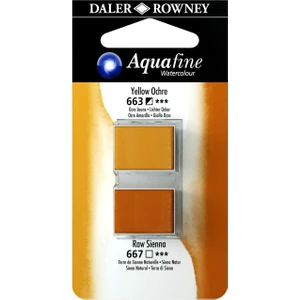 Daler Rowney Aquafine Tablet Sulu Boya 2'li Blister Yellow Ochre - Raw Sienna