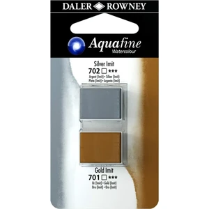 Daler Rowney Aquafine Tablet Sulu Boya 2'li Blister Silver - Gold