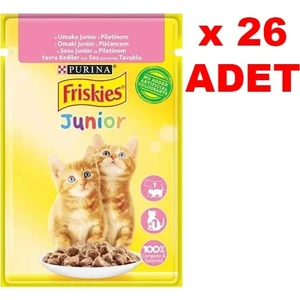 Friskies 85 gr Junior Tavuklu Yavru Kedi Yaş Maması 26