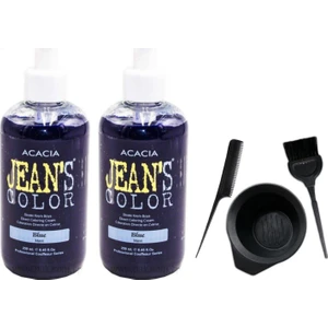 Acacia Jeans Color Saç Boyası Mavi 250ml 2AD  ve Boya Kabı Seti