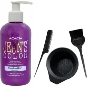 Acacia Jeans Color Saç Boyası Marşmelov 250ml ve Saç Boya Kabı Seti