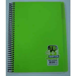 Tb Spiralli Seperatör Pp. Kapak 200 Yaprak 4 + 1 Kareli + Çizgili Defter