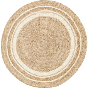 Eko Halı Juno Yuvarlak Jüt Halı Ech 01 R Natural White