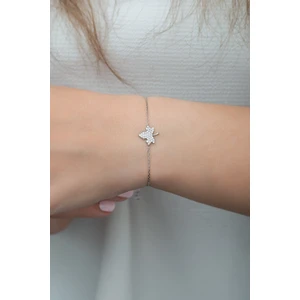 925 Ayar Gümüş Minik Çınar Yaprağı Kadın Bileklik