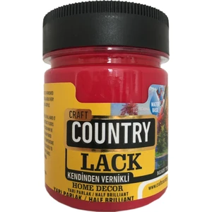 Craft Country Kedinden Vernikli Lack Hobi Boyası 120 cc 4019 Karmen Kırmızı
