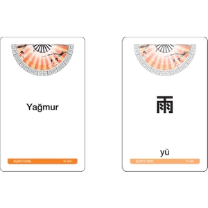 Temel Çince 1 Çince-Türkçe Yct Kelime Kartı