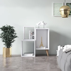 Ruum Store Mabel Komodin Kitaplık Opak Beyaz