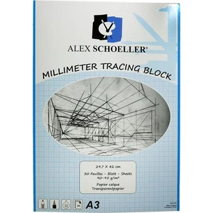 Alex Schoeller A3 Milimetrik Aydınger Mavi 30 Yaprak ALX-137