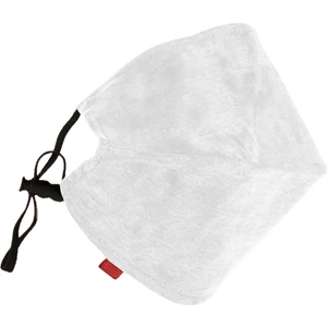 Vegan Cupro Telli ve Klipsli Antik Beyaz Renkli Antibakteriyal Yıkanabilir Maske