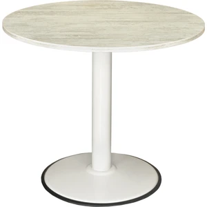 Özer Çelik Yuvarlak Model Beyaz Ayaklı Antik Beyaz Masa