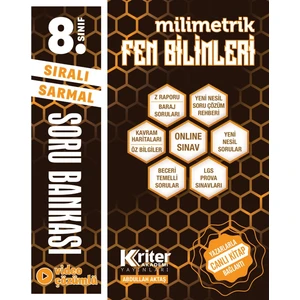 Kriter Akademi Yayınları 8. Sınıf Fen Bilimleri Soru Bankası