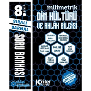 Kriter Akademi Yayınları 8. Sınıf Din Kültürü Soru Bankası