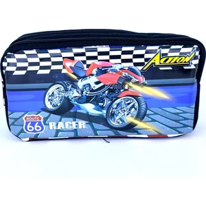 Motorsiklet Resimli Kalem Kutu