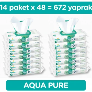 Pampers Aqua Pure Islak Havlu 14 Paket 672 Yaprak