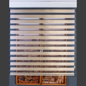 Aniper Zebra Perde Sütlü Kahve Bamboo 90x200 cm