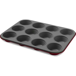 Granit 12'li Muffin Kalıp Kırmızı