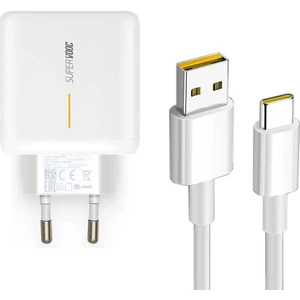 Super Vooc Şarj Cihazı R11 Adaptör + Type-C Kablo