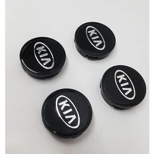 Jant Göbeği Kia 58/55 (55 mm Yuva) 4'lü Set Siyah