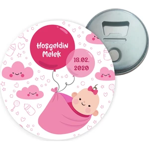 Grafilli Design Kişiye Özel Hoşgeldin Bebek Magnet Açacak (10 Adet)