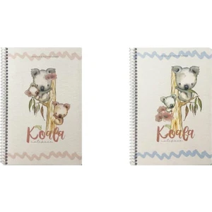Koala Spiralli Defter 17X24 80 Yp. Kareli 2'li