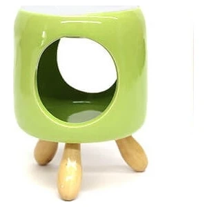 Bambu Ayaklı  Yuvarlak Seramik Buhurdanlık