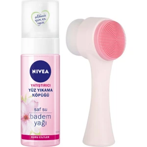 Yatıştırıcı Yüz Yıkama Köpüğü Badem 150ml ve Yüz Temizleme Fırçası