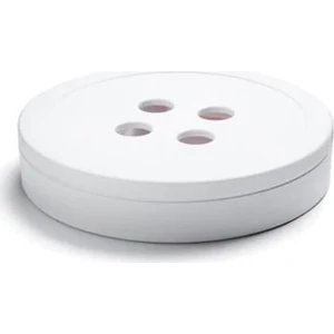 Qlux Ideas Dekoratif Düğme Tasarım Dikiş ve Saklama Kutusu Fildişi L-551-F1