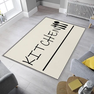Dekoratif Özel Tasarım Modern Yıkanabilir İnce Kaymaz Taban Mutfak Halısı