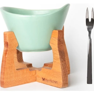 Joy Kitchen Ahşap Standlı Fondü Seti Yeşil Renk