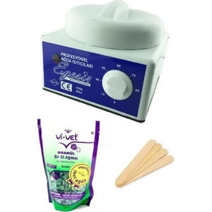 Sir Ağda Makinesi + Azulen Soyulabilen Boncuk Ağda + Spatula Seti