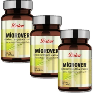 3 Adet Balen Migrover Takviye Edici Gıda 720 Mg 60 Kapsül