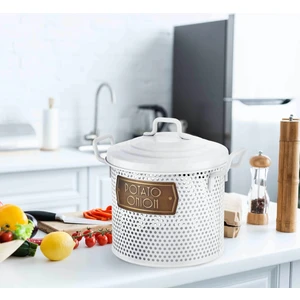 The Mia Patates & Soğan Saklama Kabı Beyaz