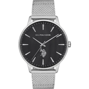 U.S. Polo Assn. Erkek Kol Saati 5 ATM  Metalik Gri Kordon 41 mm Yuvarlak Kasa Tasarımı