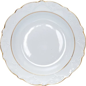Porselen Yemek Tabağı Porland 2 Yaldızlı 19CM 6lı
