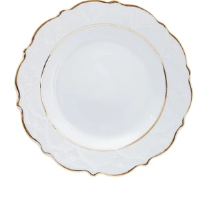 Porselen Tatlı Tabağı Porland Yaldızlı 16CM 6lı