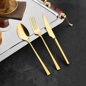 Hüma Titanyum Gold 36 Parça Çatal Kaşık Bıçak Takımı
