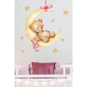 Kt Decoration Sevimli Uykucu Ayıcık Duvar Sticker Seti