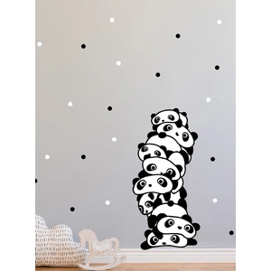 Kt Decoration Üstüste Pandalar Duvar Sticker Seti