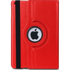 Apple iPad 8.Nesil 10.2" Kılıf 360 Dönebilen Standlı Case A2270 A2428 A2429 A2430 Kırmızı