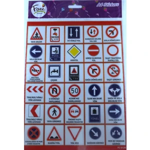 A4 Trafik Işaretleri Stıcker
