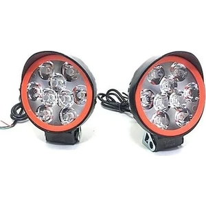 Motosiklet 9 Ledli Sis 12V LED Far 2 Adet