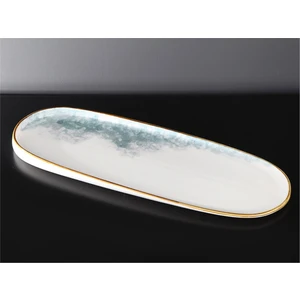 Marble Porselen Uzun Sunum Tabağı Marble - 44