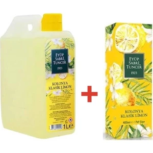 Eyüp Sabri Tuncer Kolonya Pvc 1 lt Limon + Eyüp Sabri Tuncer Kolonya Pvc 400 Limon