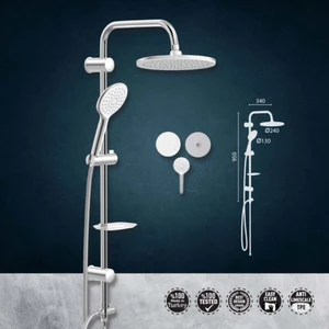 Deluxe Grey Rain Duş Seti
